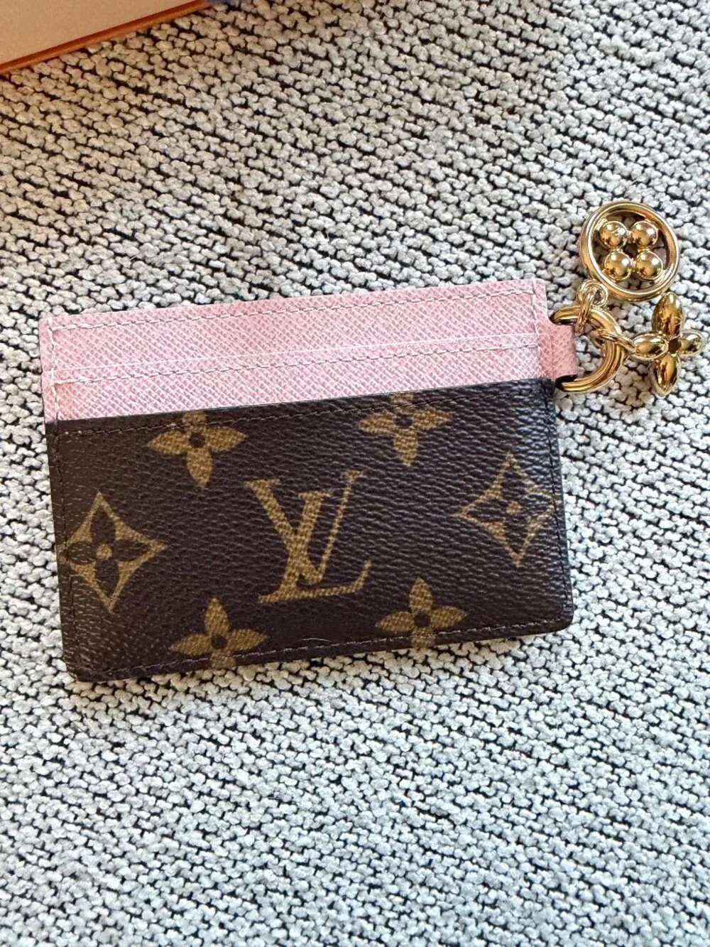 Louis Vuitton Charms Card Holder Case Monogram Pink w/charms! AUTHENTIC - Picture 5 of 7